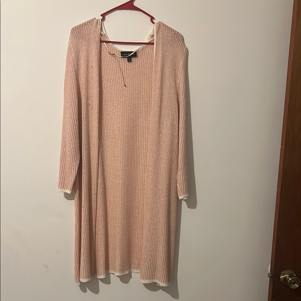 Lane Bryant Tan Long Sleeve Scoop Neck Sweater Dress
